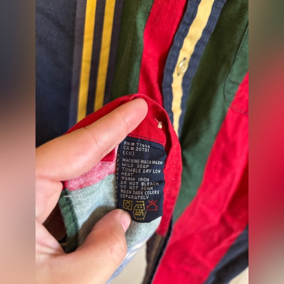 Vintage Tommy Hilfiger Boys Striped Shirt- 7 - Picture 5 of 8